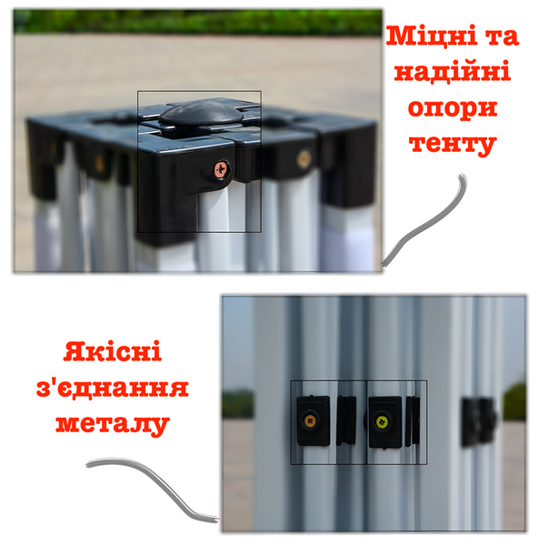 Шатер раздвижной 2х2м PRO + забор 6м /33х33мм/1мм/20кг Оранжевый 800D Турция PRO-F1-Terracotta фото