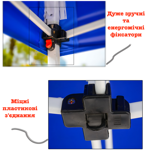 Шатро розсувне посилене 3х4,5 м PRO + 10,5м, 33х33мм/1мм Білий тент PRO-FRВ-04 фото